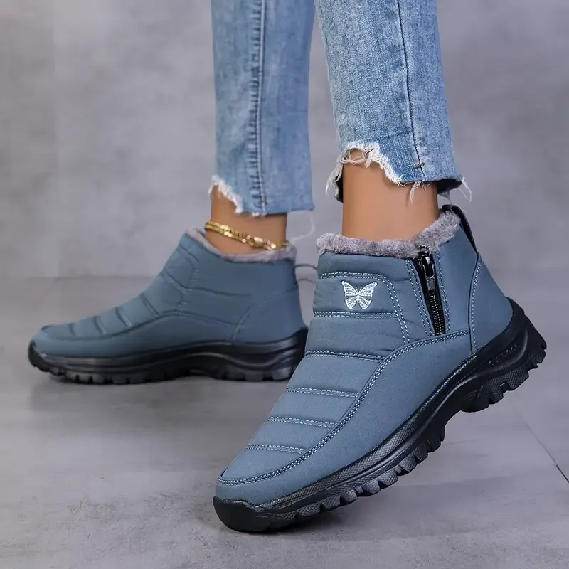 Women's Orthopedic Warm Snow Boots Waterproof Non-Slip Winter Fleece Shoes