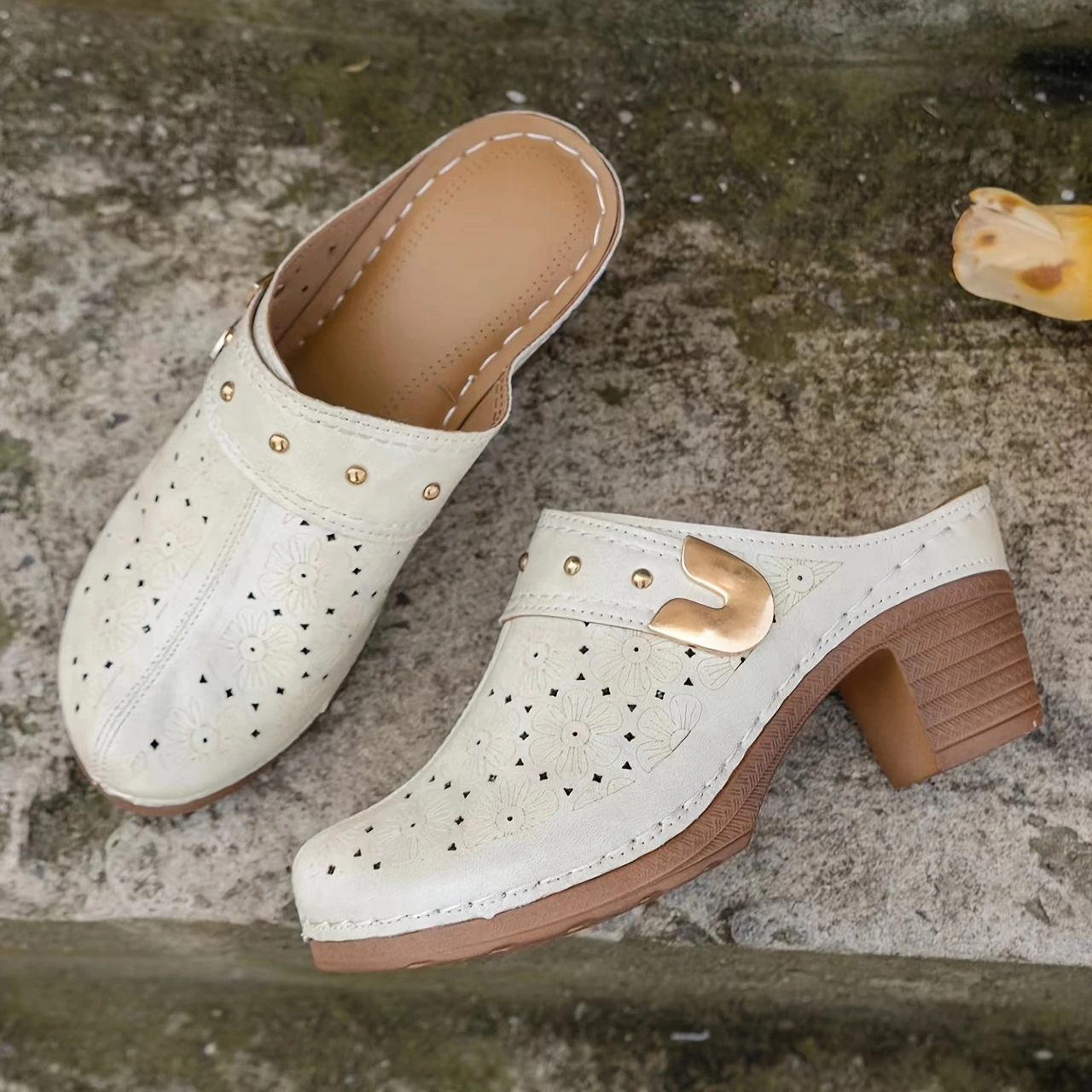 🔥LAST DAY PROMOTION 50% OFF - Women's  Thick Heel Mules High Heel Sandals