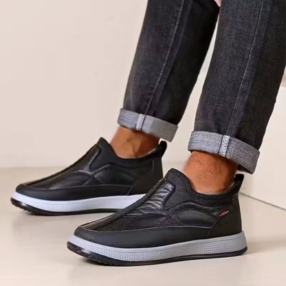 ⏰Limited Time Sale 69% OFF-Men’s Handmade Premium Leather Slip-On Boots – Wide Toe, Arch Support
