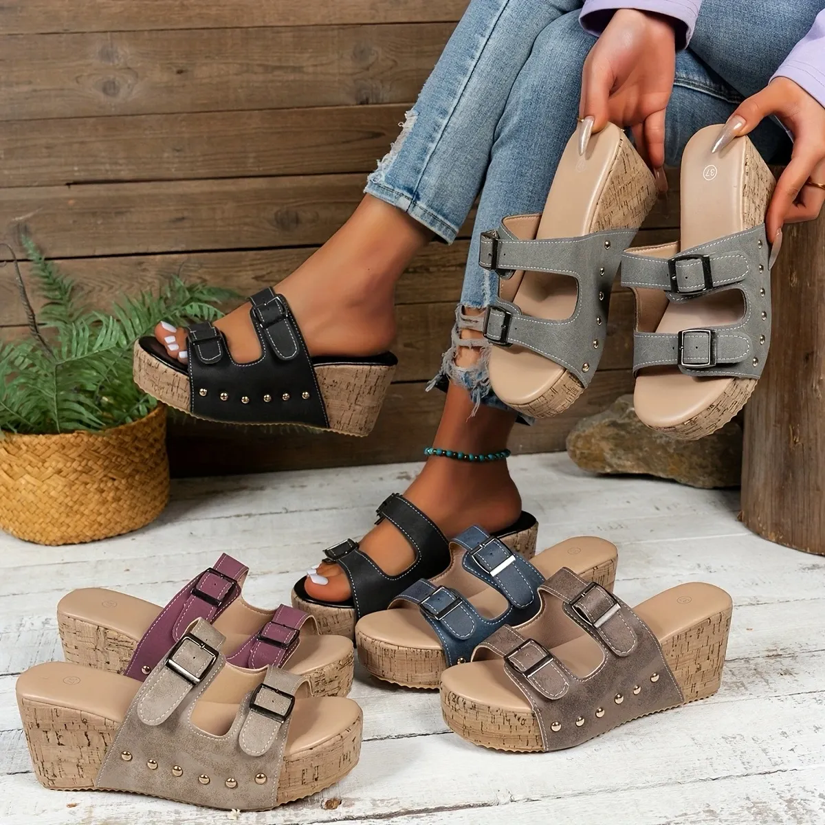   🔥LAST DAY PROMOTION 50% OFF - WOMEN'S PLATFORM WEDGE ORTHOPEDIC SANDALS 