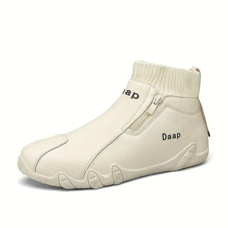 Men's Orthopedic Warm Snow Boots Waterproof Non-Slip Winter Fleece Shoes