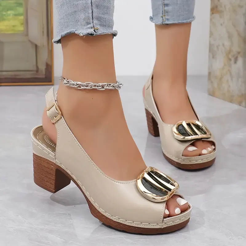 🔥LAST DAY PROMOTION 50% OFF -Women's Solid Color Stylish Sandals