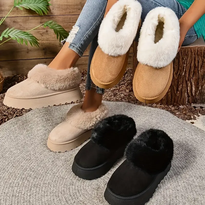 🔥LAST DAY 49% OFF -WOMEN'S PLUSH ROUND TOE SLIP-ON FLATS（BUY 2 FREE SHIPPING）