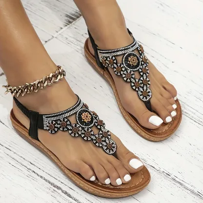 🔥Last Day Promotion 50% OFF - Women's New Summer Rhinestone Open Toe Orthopaedic Sandals