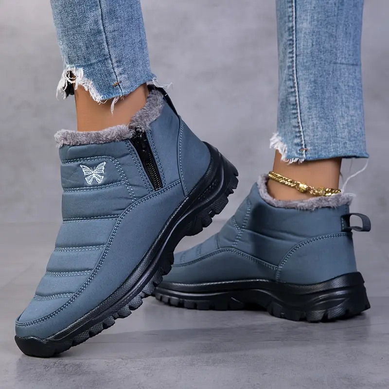 Women's Orthopedic Warm Snow Boots Waterproof Non-Slip Winter Fleece Shoes