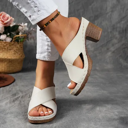 🔥Last Day Promotion 50% OFF - Women's Fashion High Heel Chunky Heel Sandals