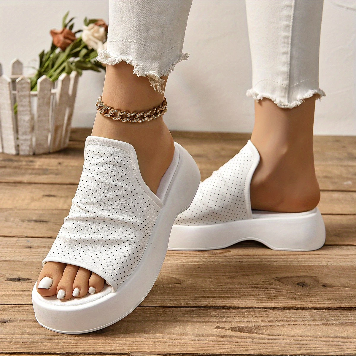 🔥LAST DAY PROMOTION 50% OFF - WOMEN'S PLATFORM LEATHER ORTHOPEDIC SANDALS