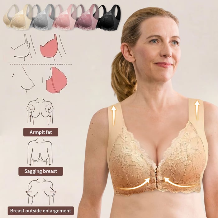 Front Closure 5D Shaping Wire-Free Support Bra