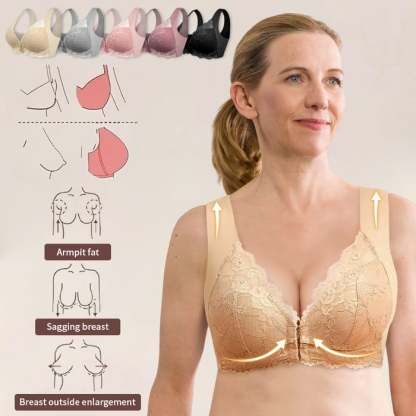 Front Closure 5D Shaping Wire-Free Support Bra