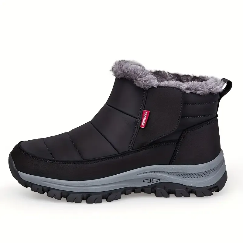 Men's Orthopedic Warm Snow Boots Waterproof Non-Slip Winter Fleece Boots