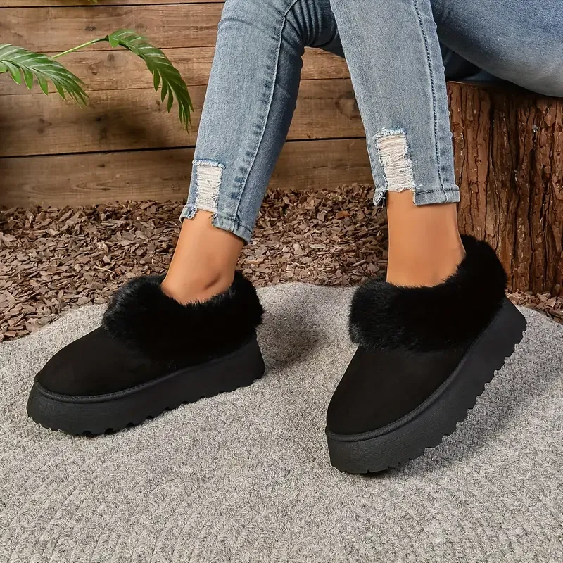 🔥LAST DAY 49% OFF -WOMEN'S PLUSH ROUND TOE SLIP-ON FLATS（BUY 2 FREE SHIPPING）