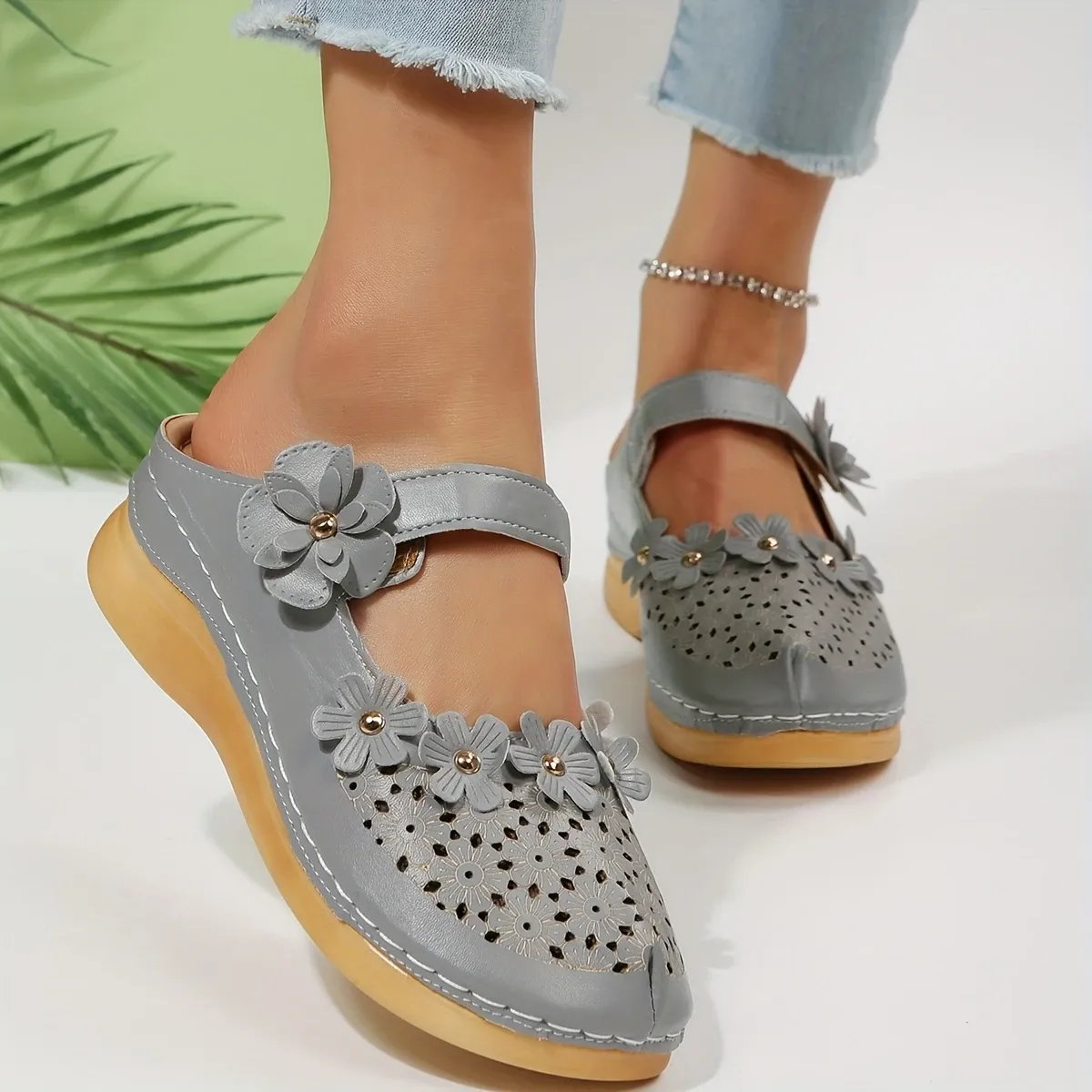 🔥LAST DAY PROMOTION 50% OFF -Women's Casual Wedge Orthopedic Slippers