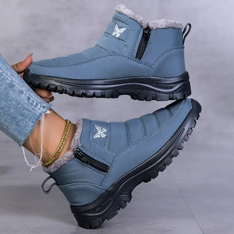 Women's Orthopedic Warm Snow Boots Waterproof Non-Slip Winter Fleece Shoes