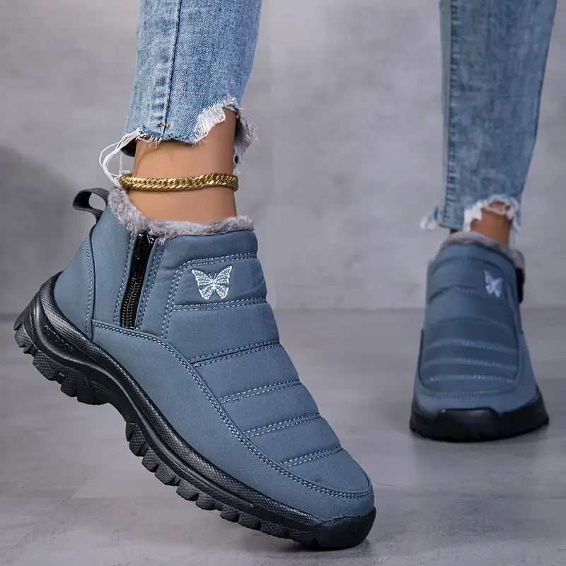 Women's Orthopedic Warm Snow Boots Waterproof Non-Slip Winter Fleece Shoes