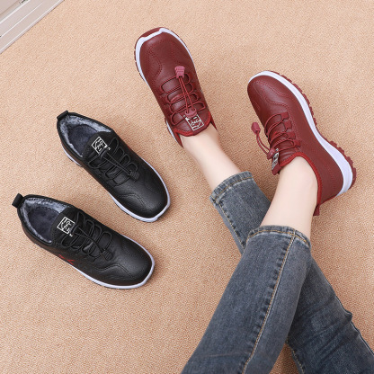 🔥Christmas Hot Sale 50% OFF🔥Women's Winter Thermal Villi Leather Boots