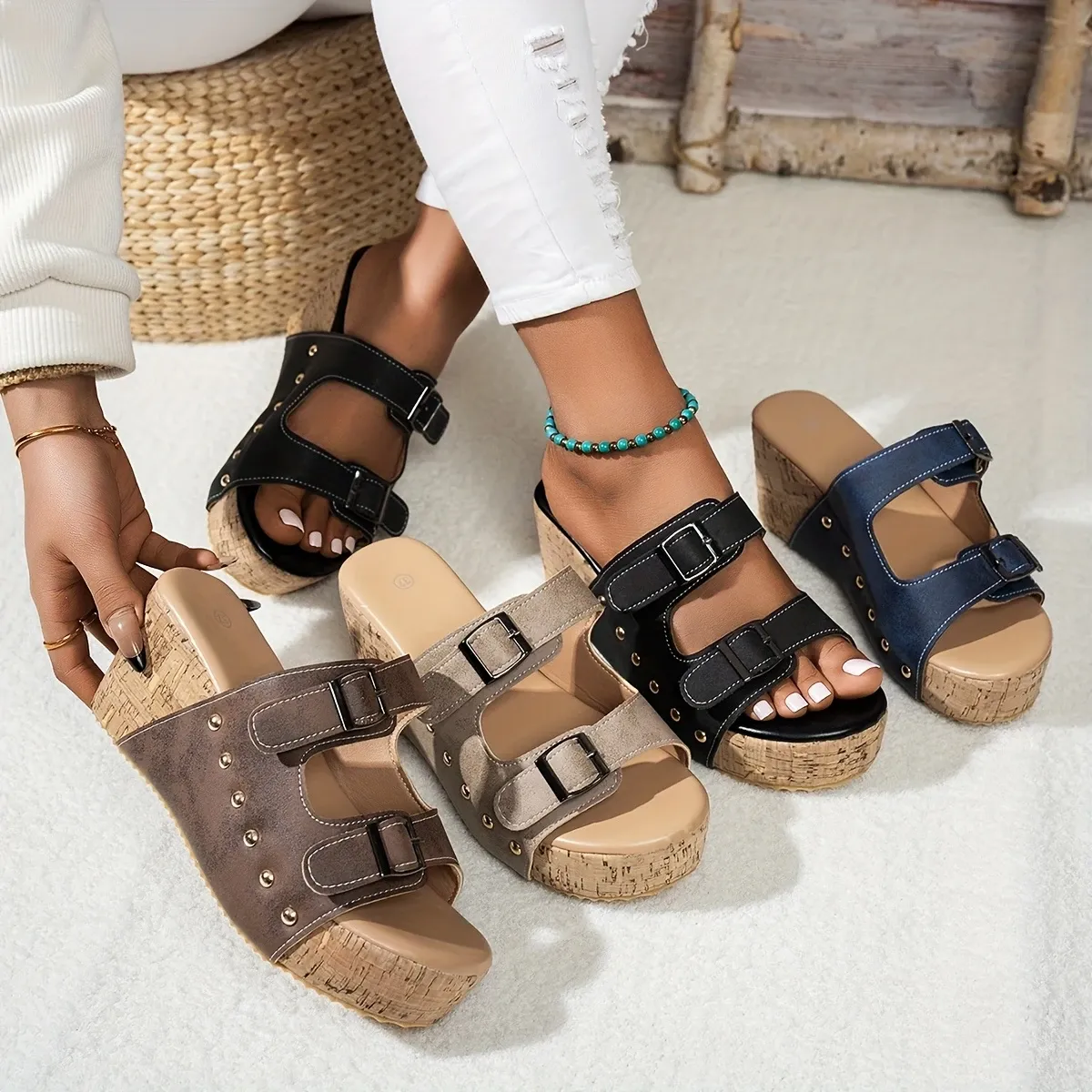   🔥LAST DAY PROMOTION 50% OFF - WOMEN'S PLATFORM WEDGE ORTHOPEDIC SANDALS 