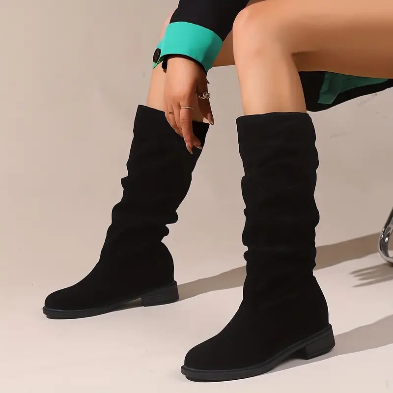 Mid Calf Slouchy Boots for Women