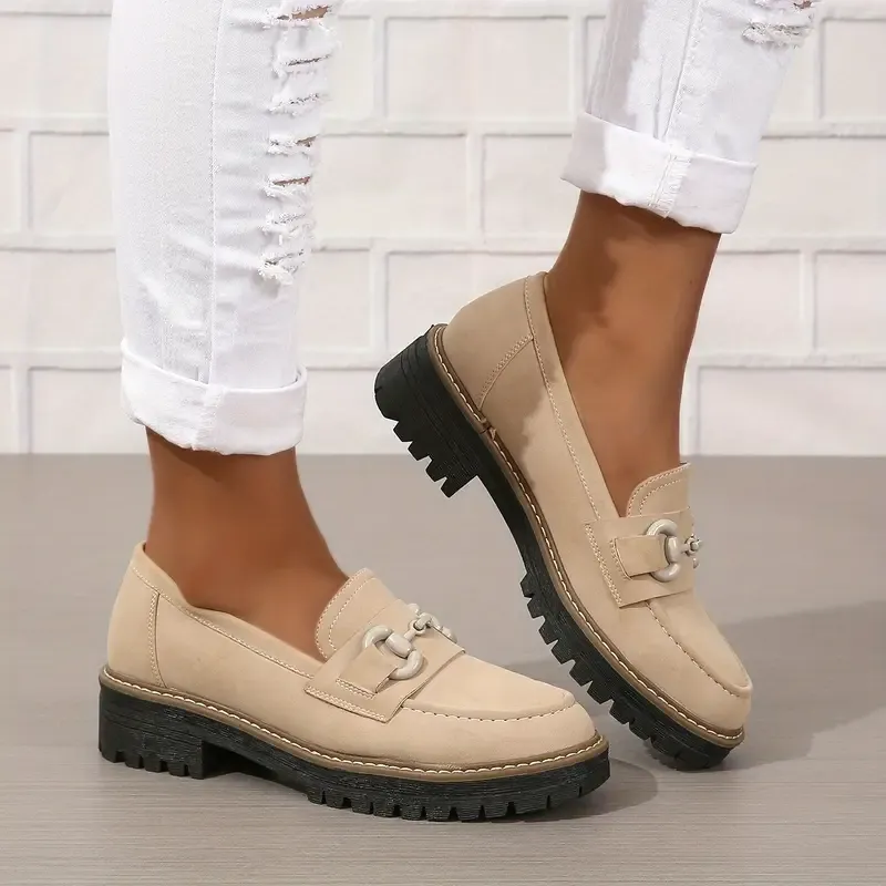Stylish Comfort Loafers - Soft, Breathable, Round-Toe Design