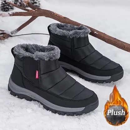 Men's Orthopedic Warm Snow Boots Waterproof Non-Slip Winter Fleece Boots