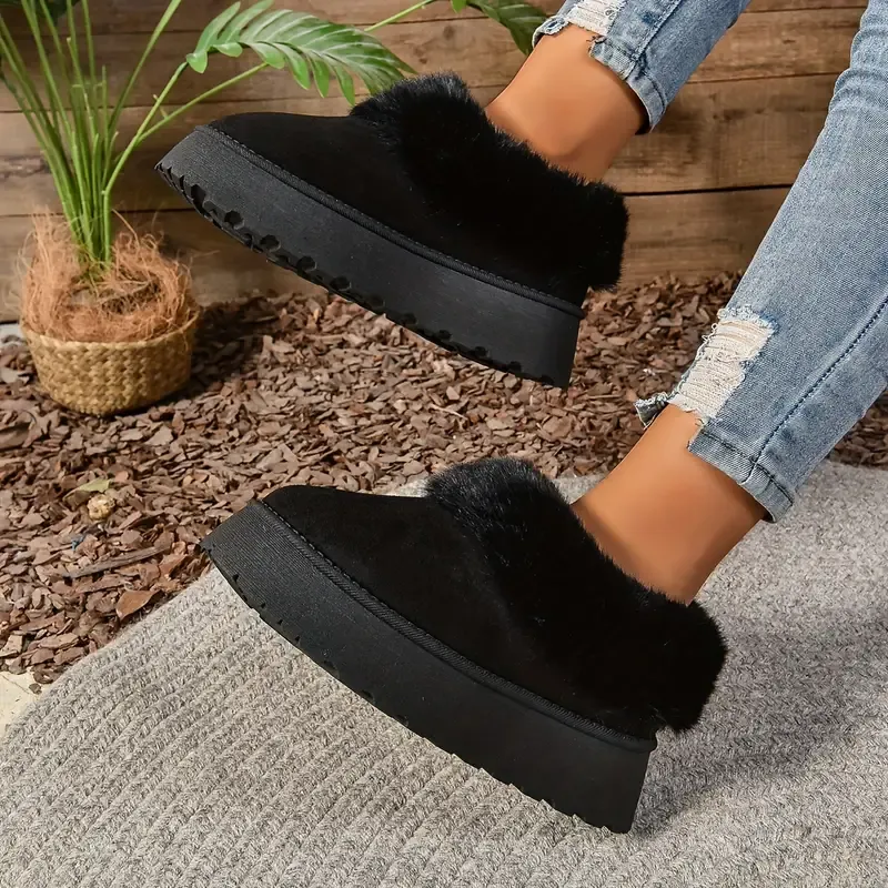 🔥LAST DAY 49% OFF -WOMEN'S PLUSH ROUND TOE SLIP-ON FLATS（BUY 2 FREE SHIPPING）