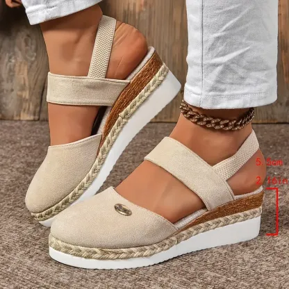 🔥LAST DAY PROMOTION 50% OFF - WOMEN'S LEATHER PLATFORM WEDGE ORTHOPEDIC SANDALS