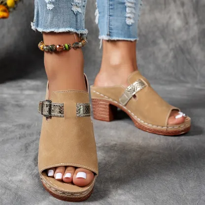 🔥LAST DAY PROMOTION 50% OFF - WOMEN'S LEATHER PLATFORM WEDGE ORTHOPEDIC SANDALS