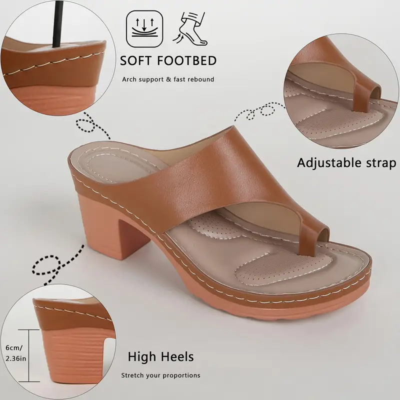 🔥Last Day Promotion 50% OFF - Women's Fashion Hollow High Heel Chunky Heel Sandals