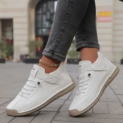 ⏰Limited Time Sale 69% OFF-Women’s Handmade Premium Leather Slip-On Boots – Wide Toe, Arch Support