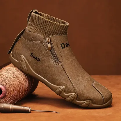 Men's Orthopedic Warm Snow Boots Waterproof Non-Slip Winter Fleece Shoes