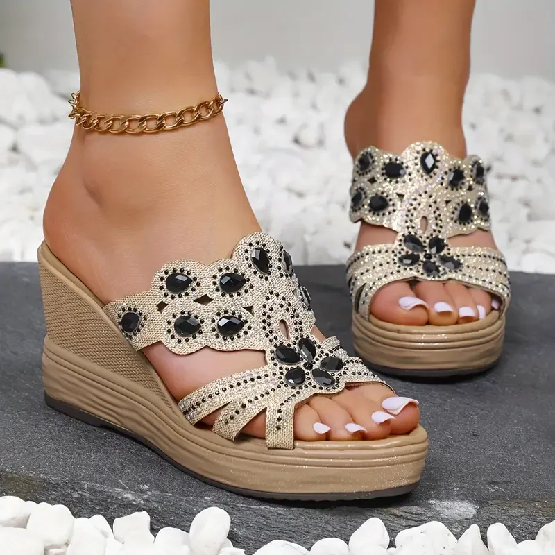🔥Last Day Promotion 50% OFF - Women's New Summer Rhinestone Open Toe 