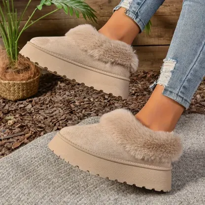 🔥LAST DAY 49% OFF -WOMEN'S PLUSH ROUND TOE SLIP-ON FLATS（BUY 2 FREE SHIPPING）