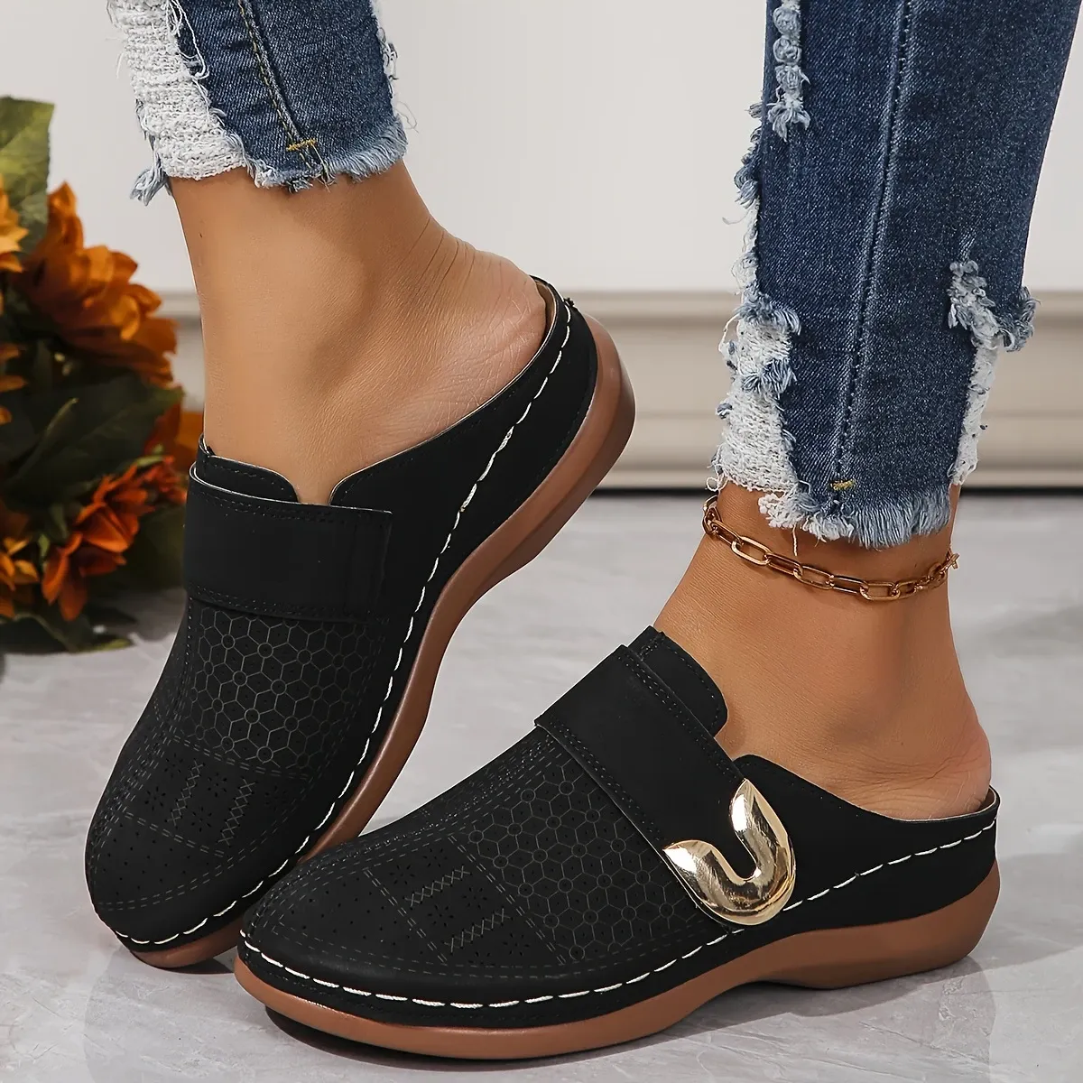 🔥LAST DAY PROMOTION 50% OFF -Women's Casual Wedge Orthopedic Slippers