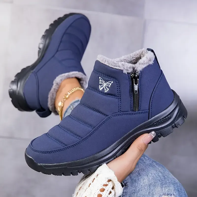 Women's Orthopedic Warm Snow Boots Waterproof Non-Slip Winter Fleece Shoes