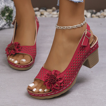 🔥Best Seller-Last Day Sale 60% OFF🔥 Buckled Square Heel Sandals for Women