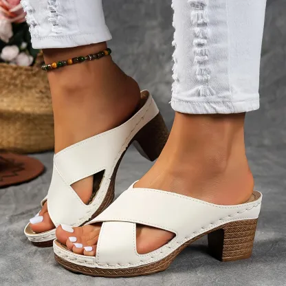 🔥Last Day Promotion 50% OFF - Women's Fashion High Heel Chunky Heel Sandals