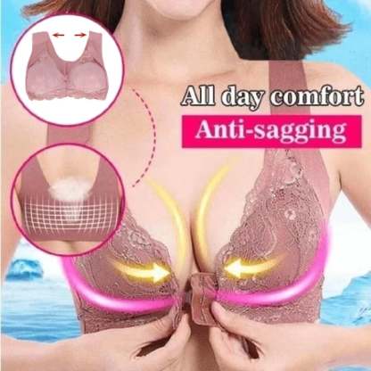 Front Closure 5D Shaping Wire-Free Support Bra