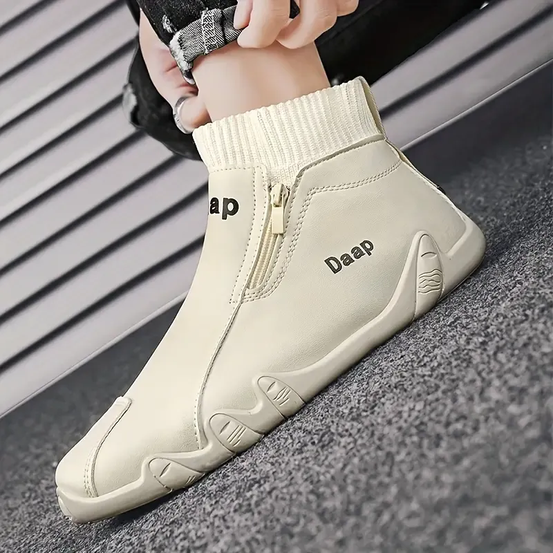 Men's Orthopedic Warm Snow Boots Waterproof Non-Slip Winter Fleece Shoes