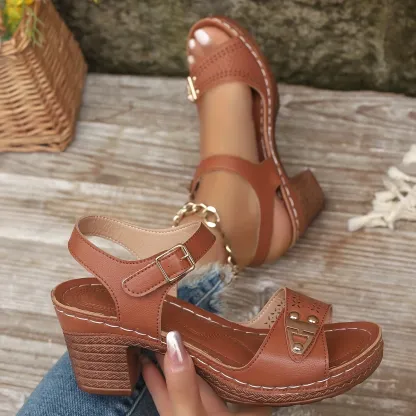 Women's Solid Color Stylish Sandals