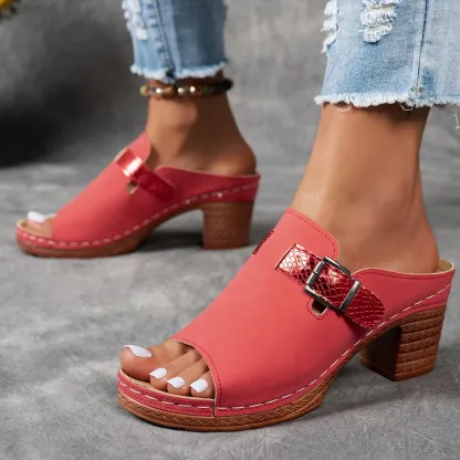 🔥LAST DAY PROMOTION 50% OFF - WOMEN'S LEATHER PLATFORM WEDGE ORTHOPEDIC SANDALS