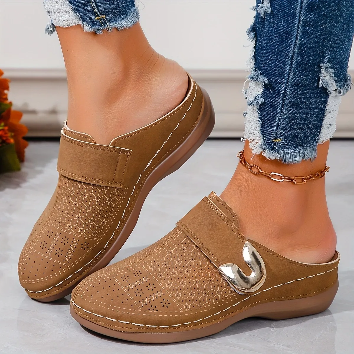 🔥LAST DAY PROMOTION 50% OFF -Women's Casual Wedge Orthopedic Slippers