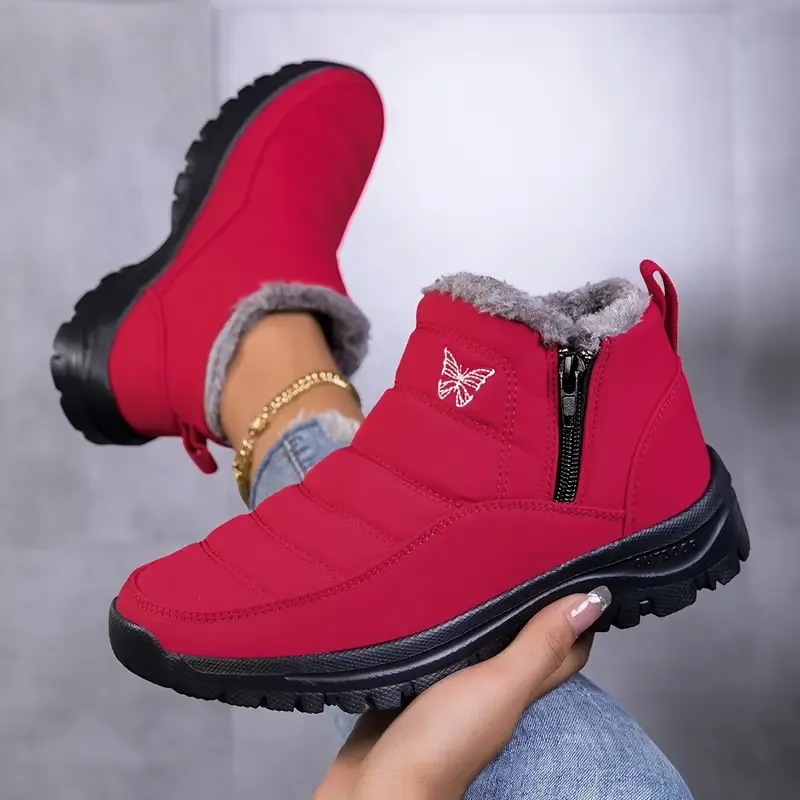 Women's Orthopedic Warm Snow Boots Waterproof Non-Slip Winter Fleece Shoes