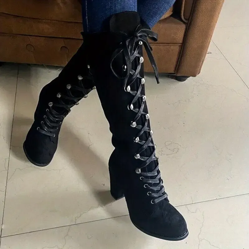 Mid Calf Slouchy Boots for Women