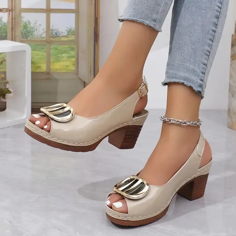 🔥LAST DAY PROMOTION 50% OFF -Women's Solid Color Stylish Sandals