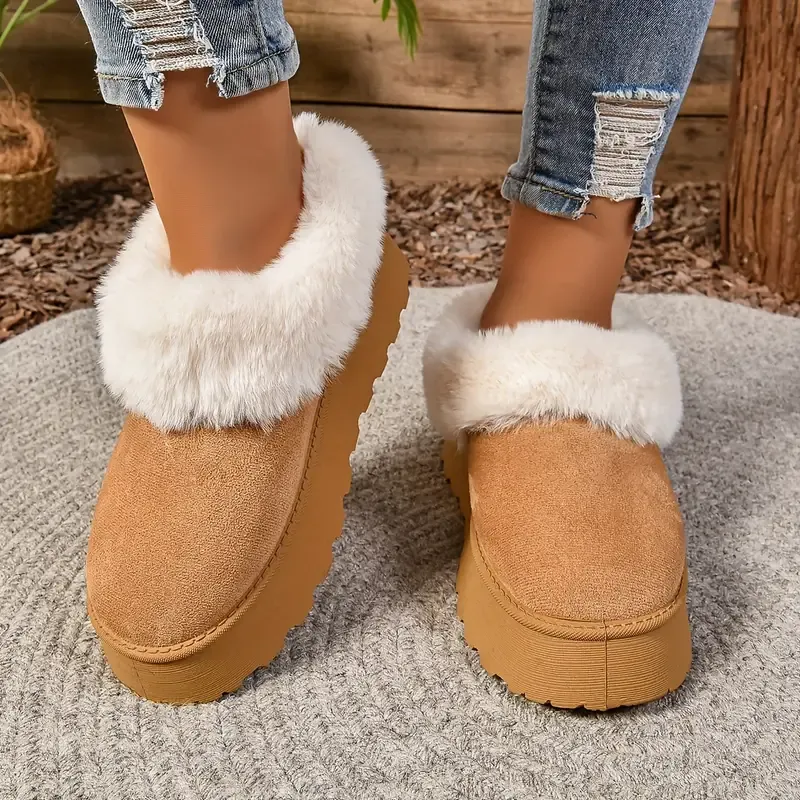 🔥LAST DAY 49% OFF -WOMEN'S PLUSH ROUND TOE SLIP-ON FLATS（BUY 2 FREE SHIPPING）