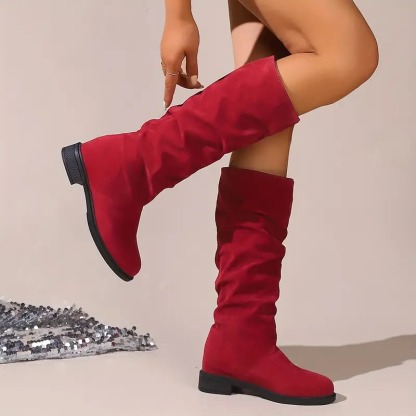 Mid Calf Slouchy Boots for Women
