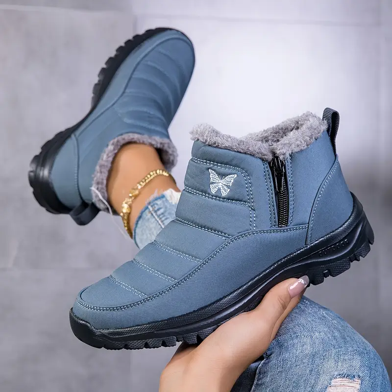 Women's Orthopedic Warm Snow Boots Waterproof Non-Slip Winter Fleece Shoes