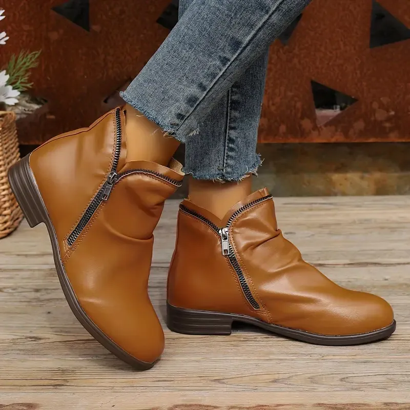 🔥Last Day Promotion 50% OFF - Women's Comfortable Handmade Leather Foot Support Boots