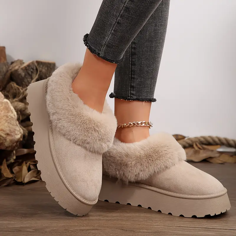 🔥LAST DAY 49% OFF -WOMEN'S PLUSH ROUND TOE SLIP-ON FLATS（BUY 2 FREE SHIPPING）