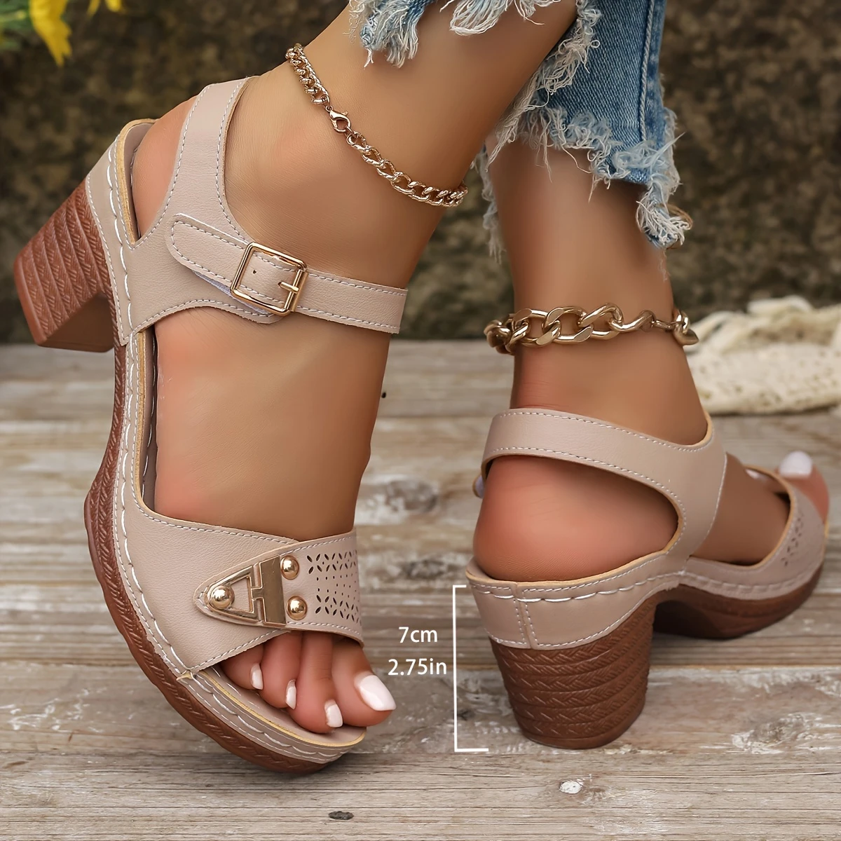 Women's Solid Color Stylish Sandals