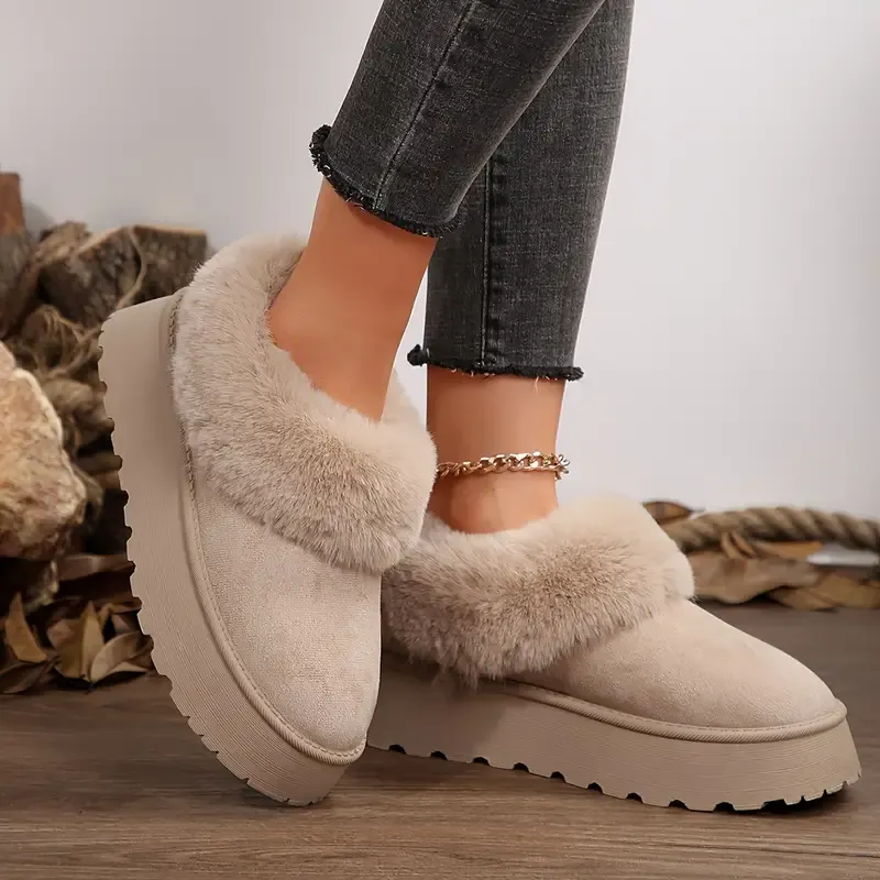 🔥LAST DAY 49% OFF -WOMEN'S PLUSH ROUND TOE SLIP-ON FLATS（BUY 2 FREE SHIPPING）